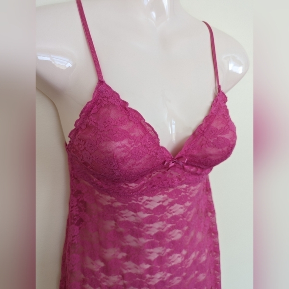 H&M pink sheer lace lingerie small - Picture 2 of 6